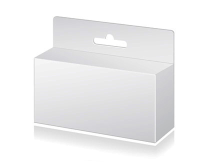Folding box with hangsell tab 